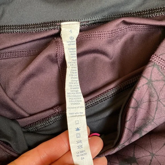 Lululemon Top Speed Crop Star Crushed Black Cherry Size 4 - Picture 13 of 16